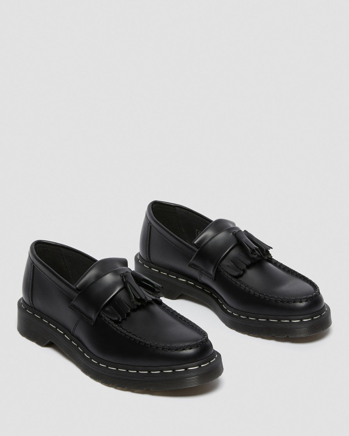 Adrian White Stitch Smooth Leather Loafers - view 4