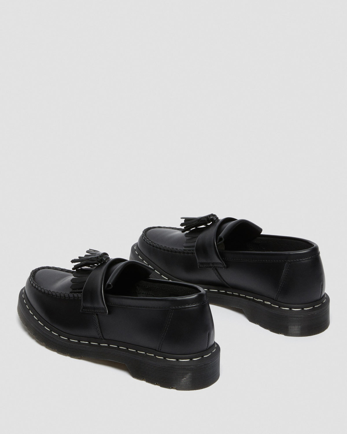 Adrian White Stitch Smooth Leather Loafers - view 5