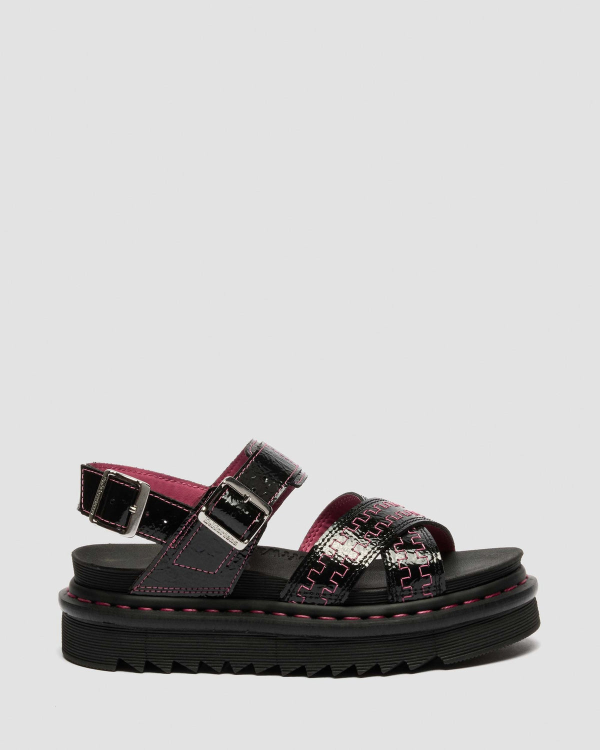 Voss II Distressed Patent Leather Sandals - view 6