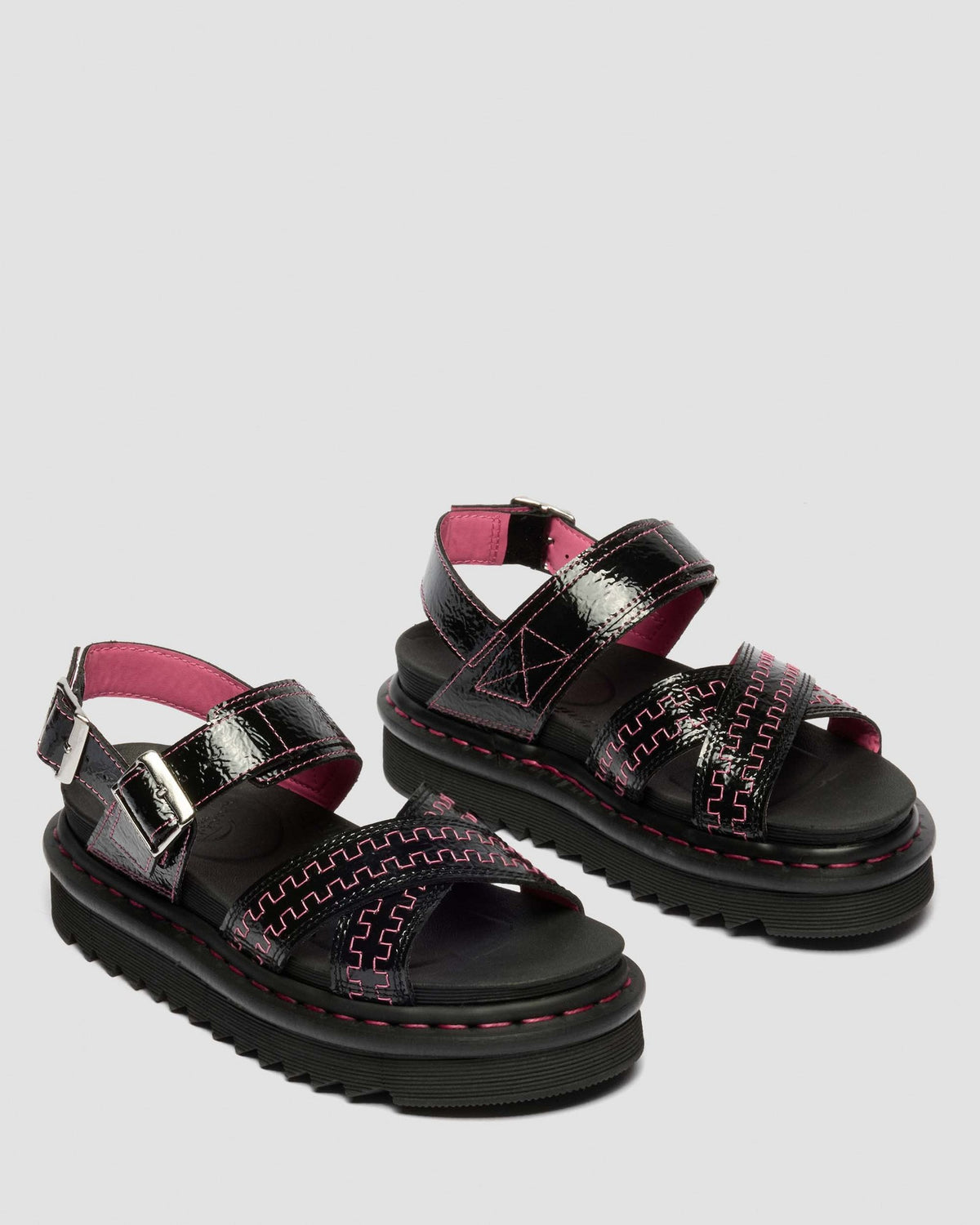 Voss II Distressed Patent Leather Sandals - view 4