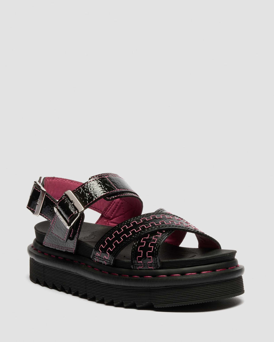 Voss II Distressed Patent Leather Sandals - view 1