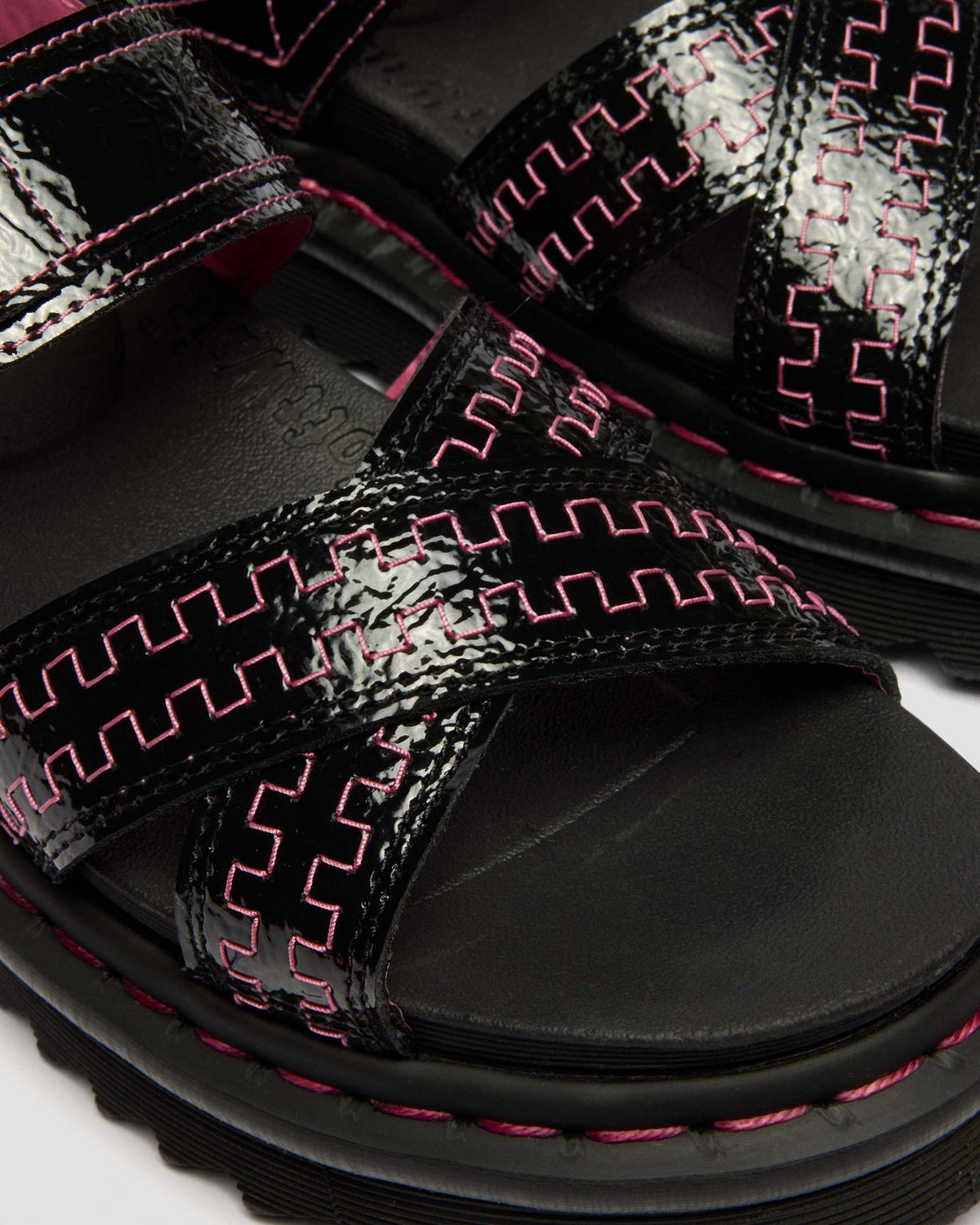 Voss II Distressed Patent Leather Sandals - view 3