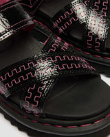 Voss II Distressed Patent Leather Sandals - view 3