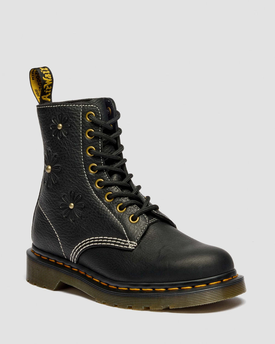 1460 Pascal Flower Grizzly Leather Boots - view 1