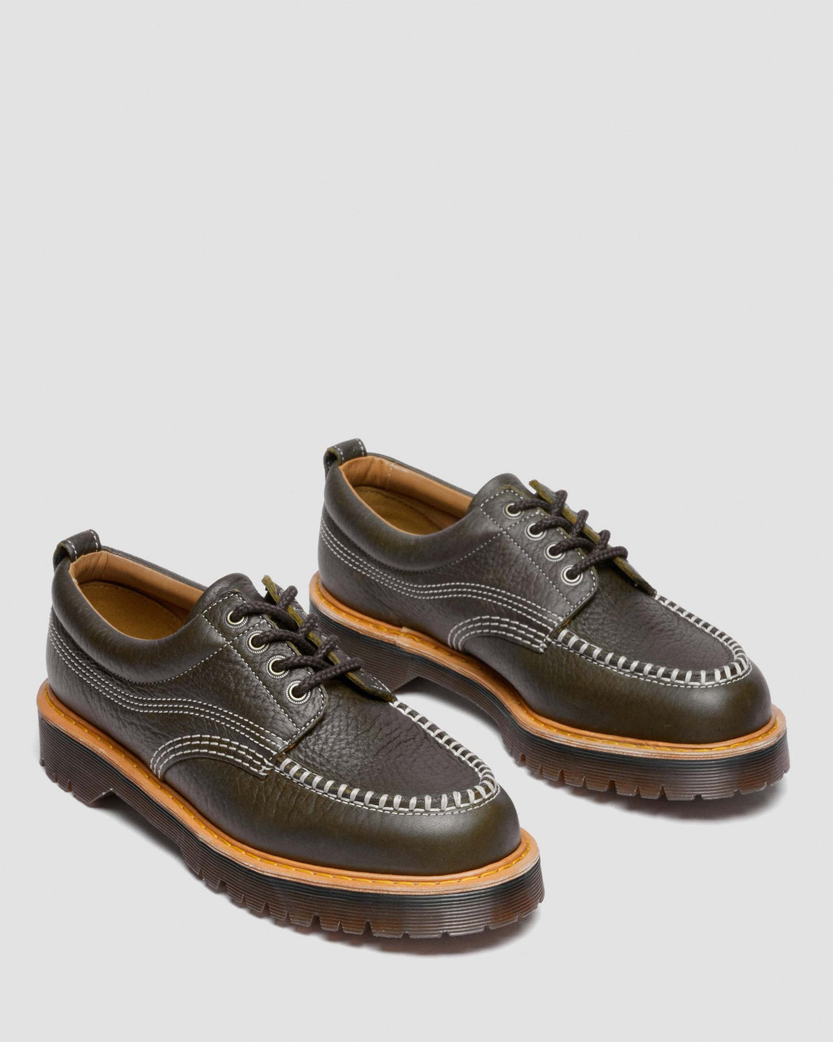 Lowell Wild Grain Leather Moc Toe Shoes - view 4