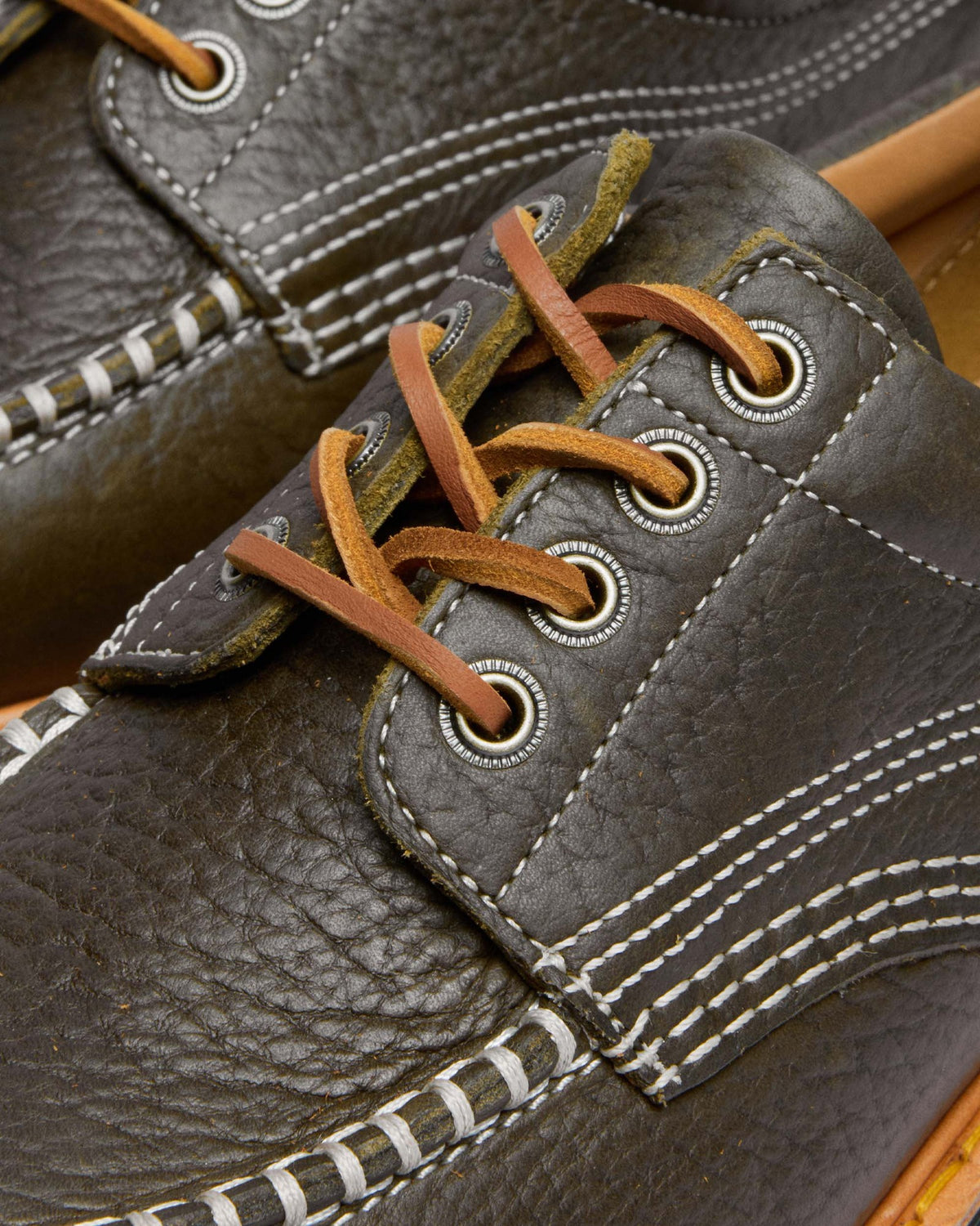 Lowell Wild Grain Leather Moc Toe Shoes - view 7