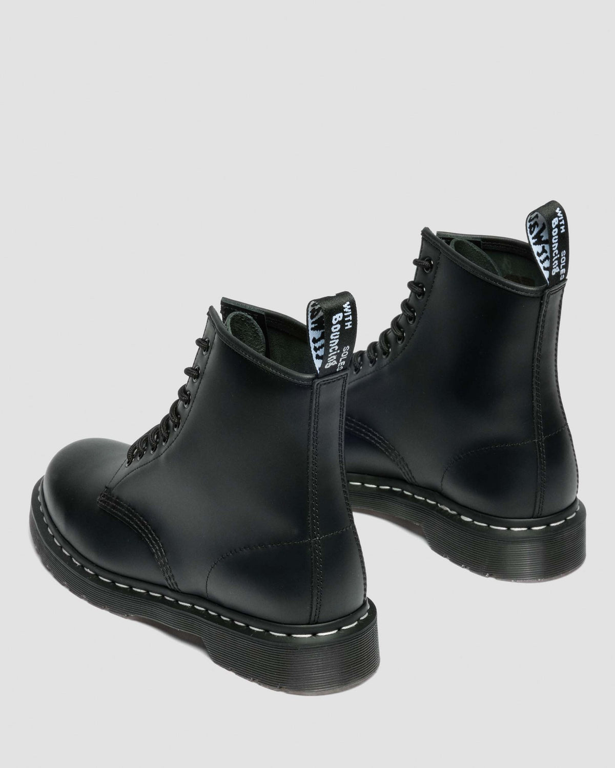 1460 White Stitch Smooth Leather Lace Up Boots - view 5