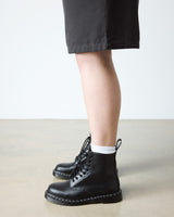 1460 White Stitch Smooth Leather Lace Up Boots - view 2