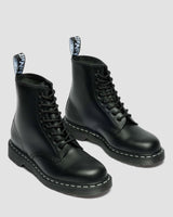 1460 White Stitch Smooth Leather Lace Up Boots - view 4