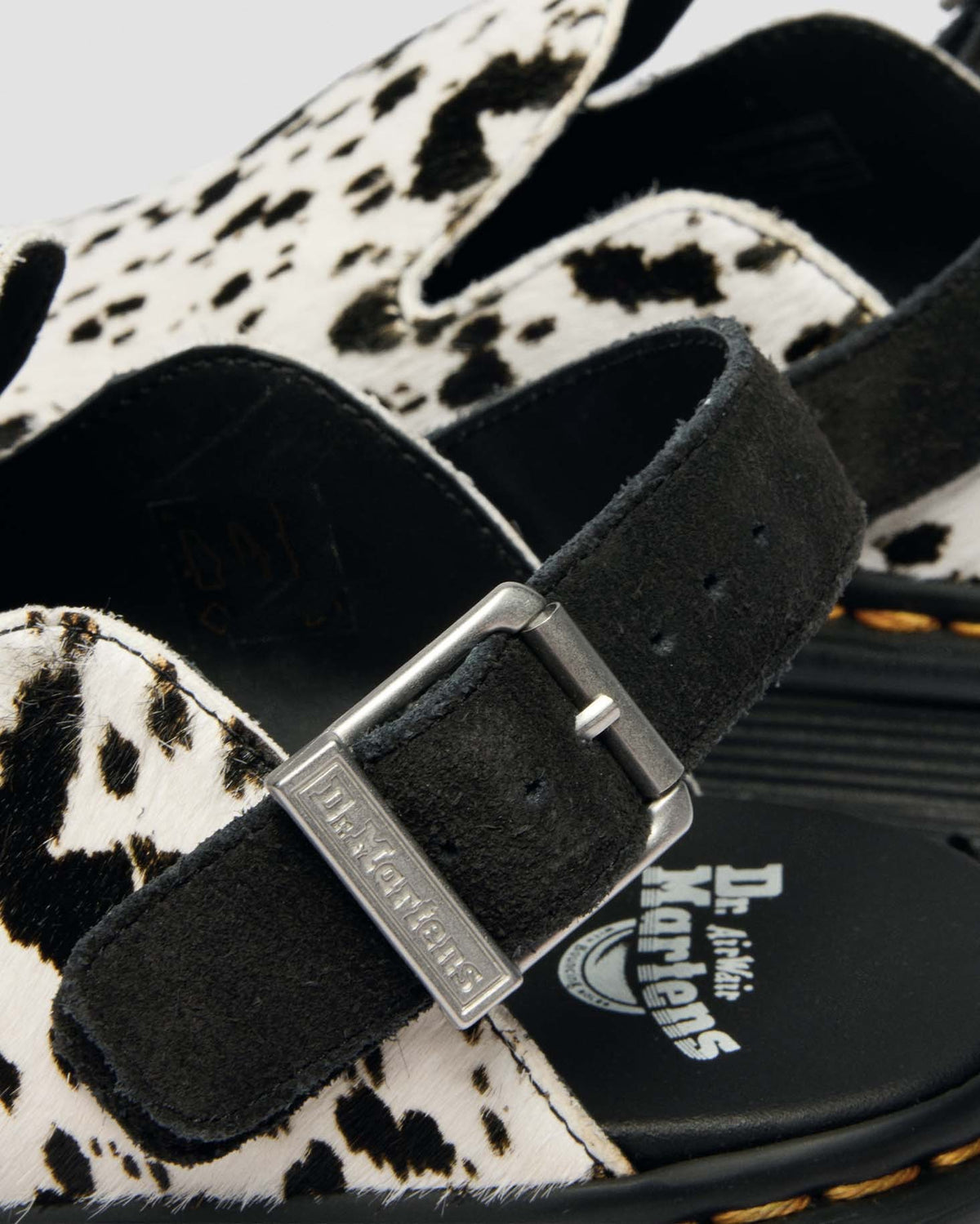 Zebzag Dalmatian Hair On Leather Platform Mules - view 7