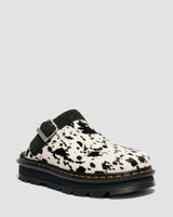 Zebzag Dalmatian Hair On Leather Platform Mules - view 1