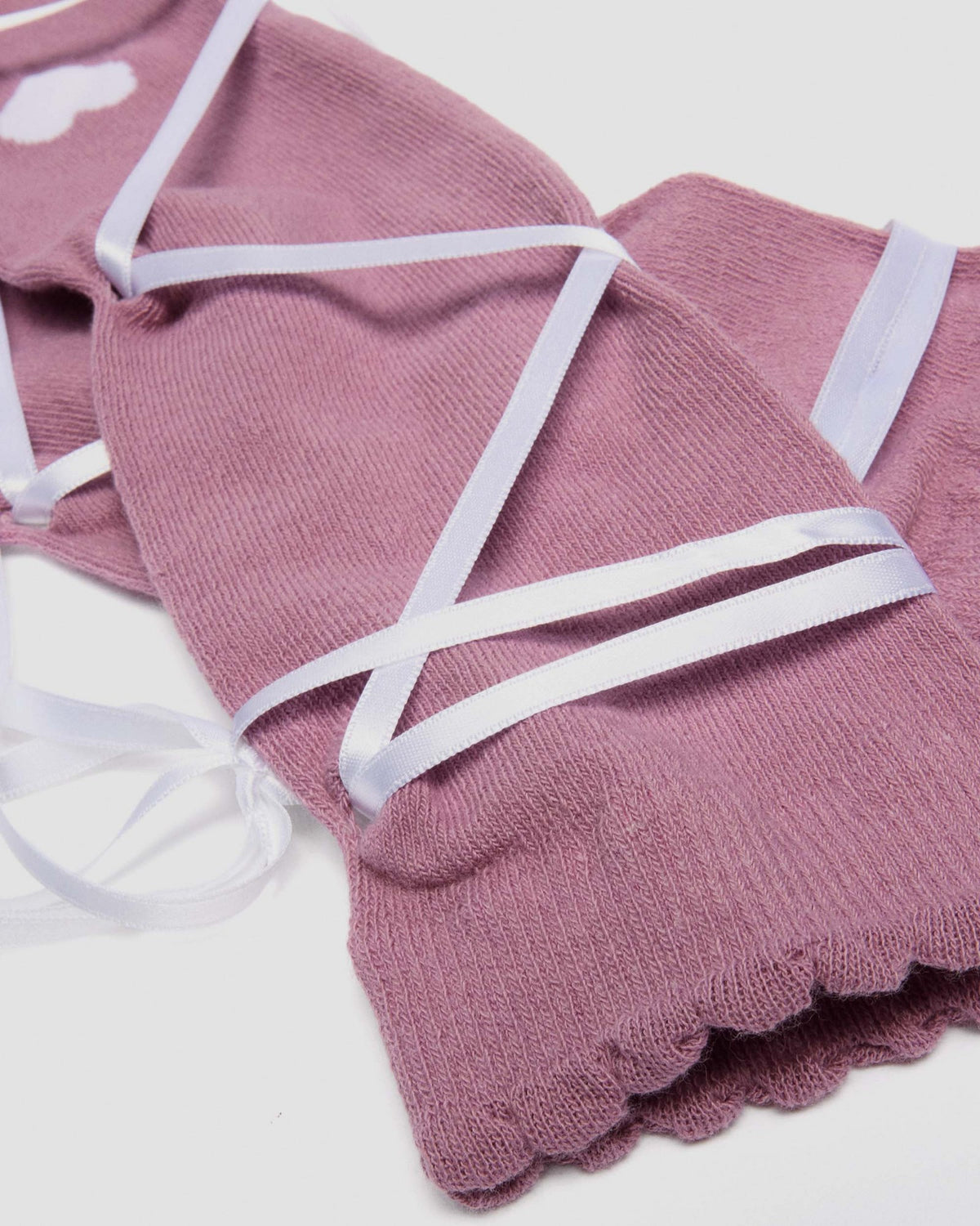 Long Lace-Up Organic Cotton Blend Socks - view 4