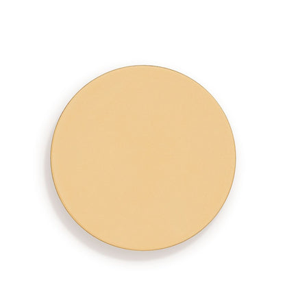 Swatch of a brightening, setting powder compacts in banana yellow.