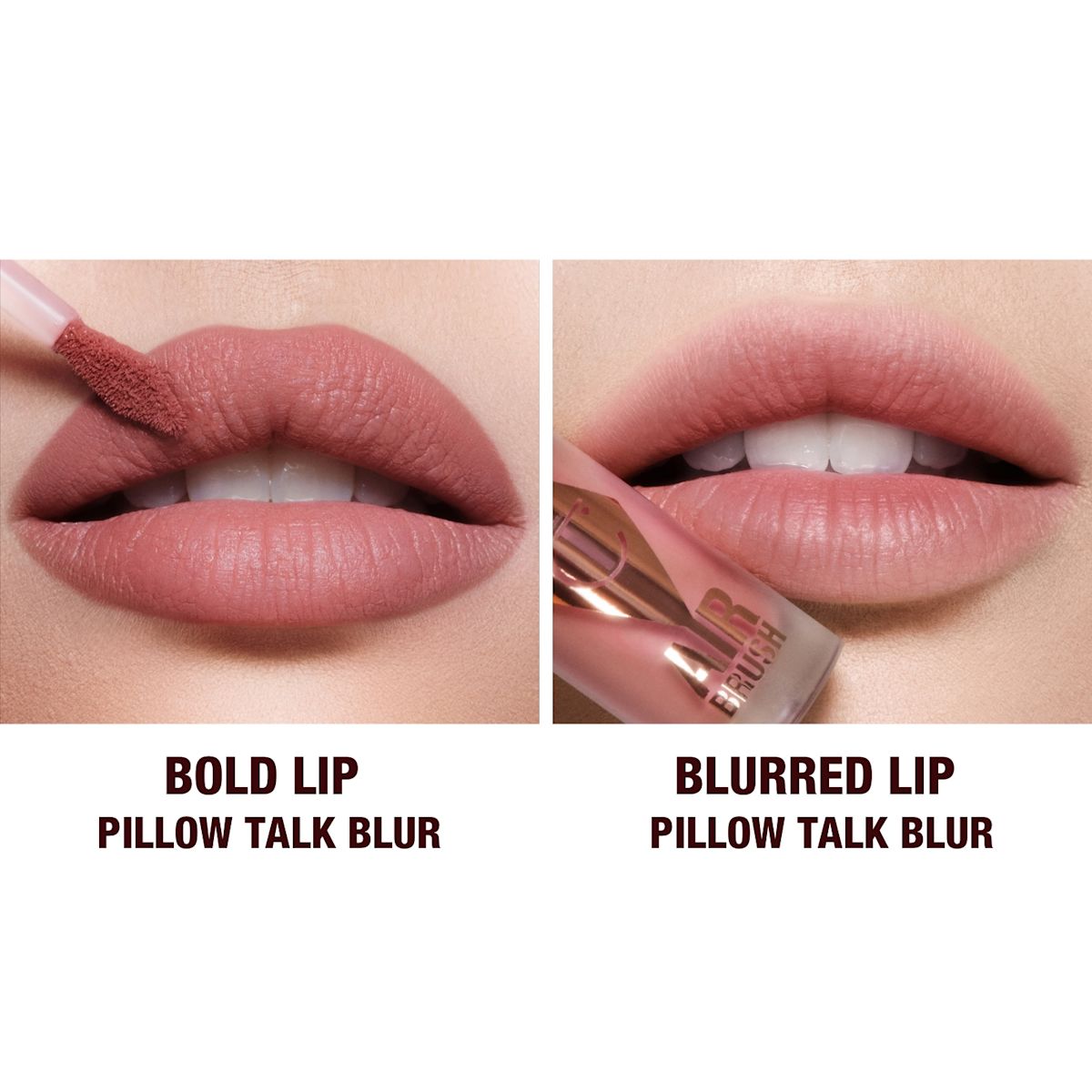 PillowTalk Airbrush Lip Blur before and after appllication