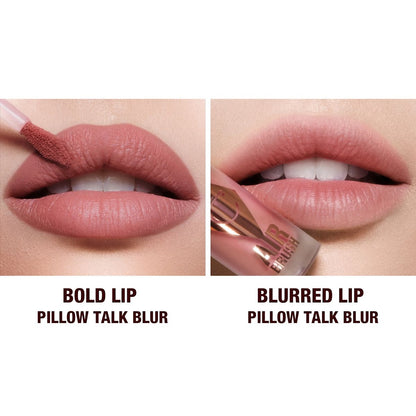 PillowTalk Airbrush Lip Blur before and after appllication