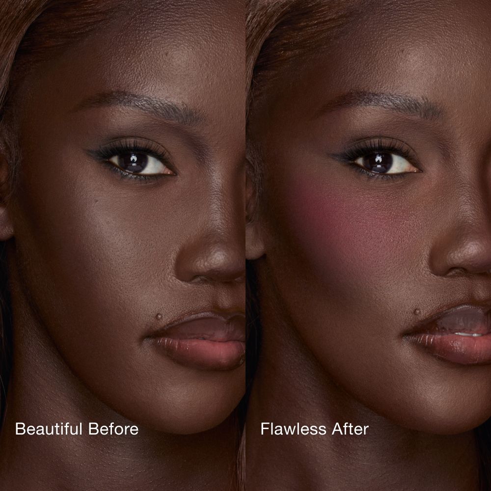 AIRbrush Blush Blur - Forbidden Cherry Before and After