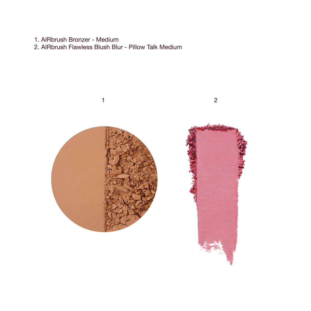 AIRBRUSH FLAWLESS BLUSH & BRONZE DUO TEXTURE SWATCHES