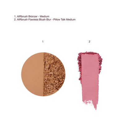 AIRBRUSH FLAWLESS BLUSH & BRONZE DUO TEXTURE SWATCHES