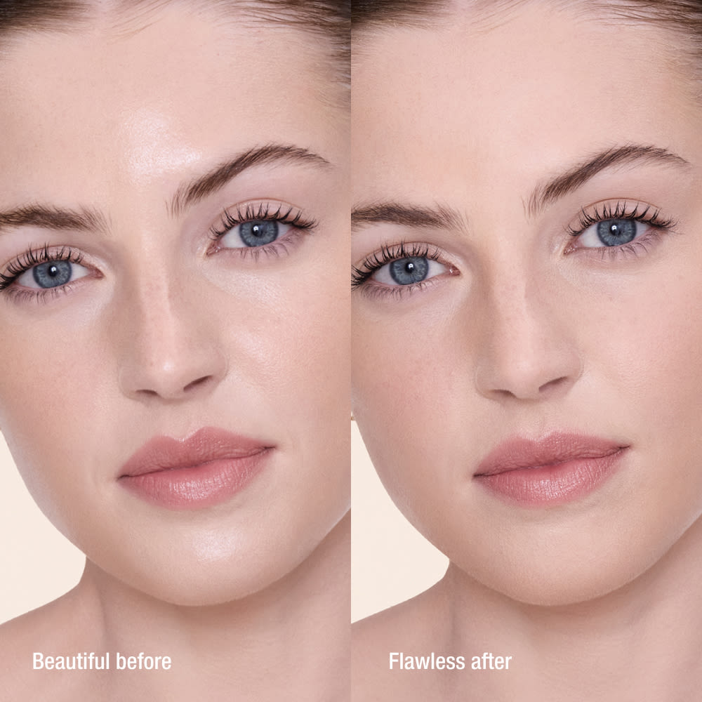 AIRBRUSH FLAWLESS FINISH POWDER - FAIR BEFORE AND AFTER