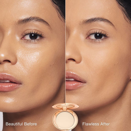 Airbrush Flawless Finish Powder - 2 Medium - Before and After Model
