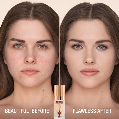 AIRBRUSH FLAWLESS FOUNDATION BEFORE AND AFTER 3 COOL