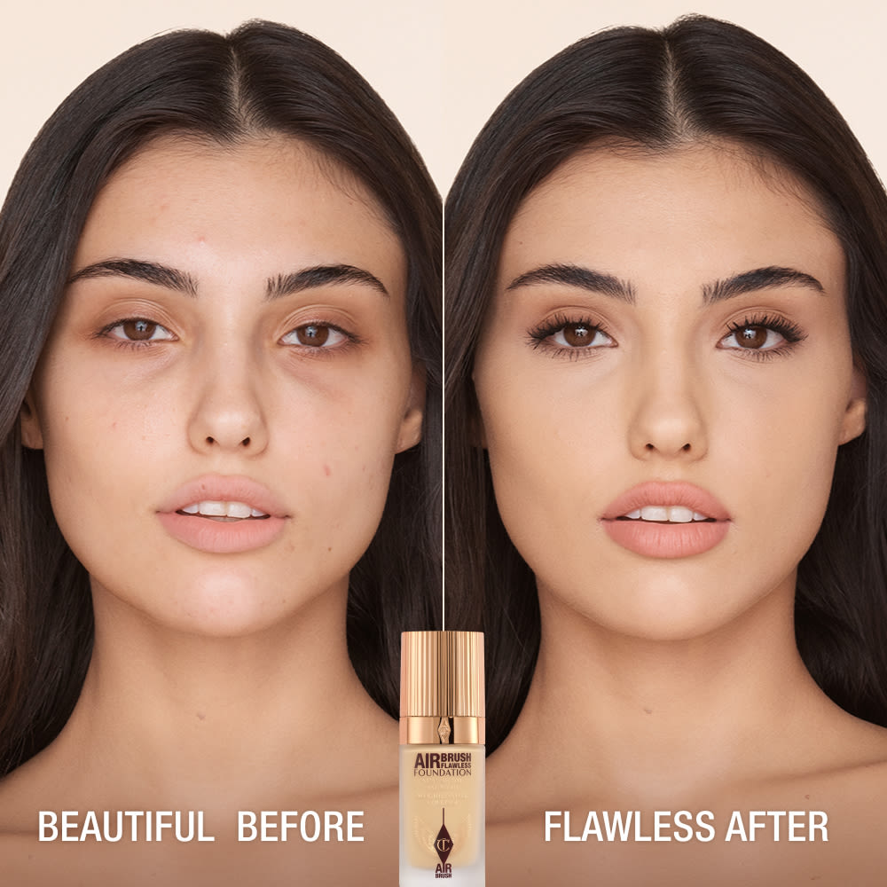 AIRBRUSH FLAWLESS FOUNDATION BEFORE AND AFTER 5 NEUTRAL