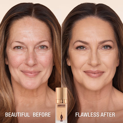 AIRBRUSH FLAWLESS FOUNDATION BEFORE AND AFTER 6 COOL