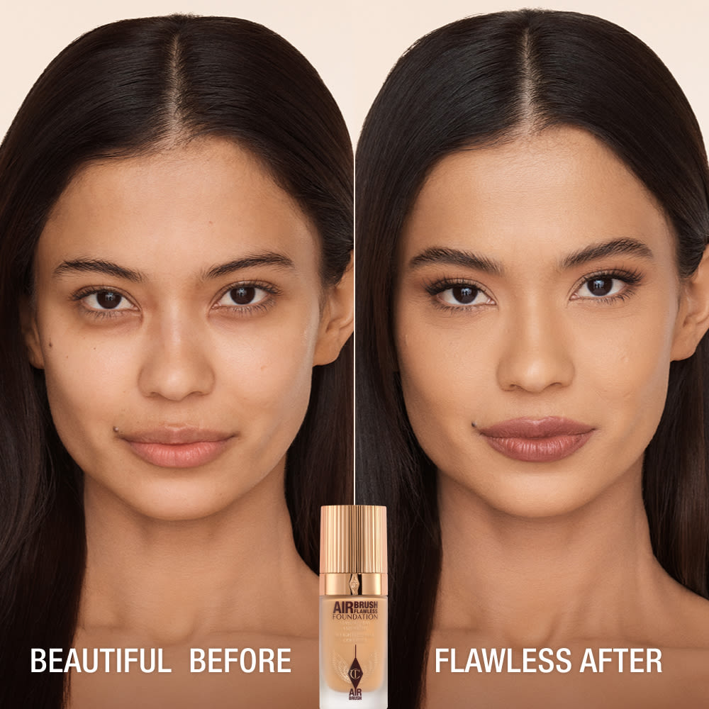 AIRBRUSH FLAWLESS FOUNDATION BEFORE AND AFTER 8 NEUTRAL