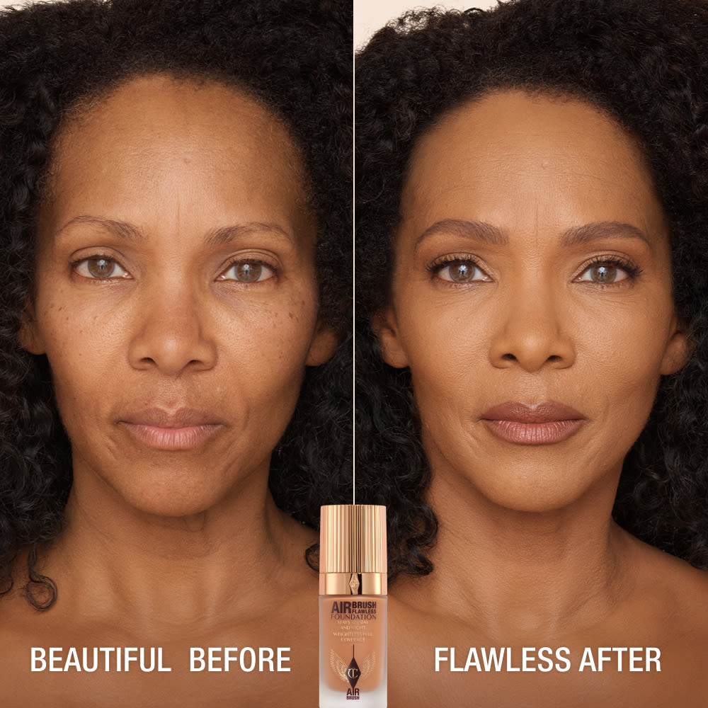 AIRBRUSH FLAWLESS FOUNDATION BEFORE AND AFTER 11 warm