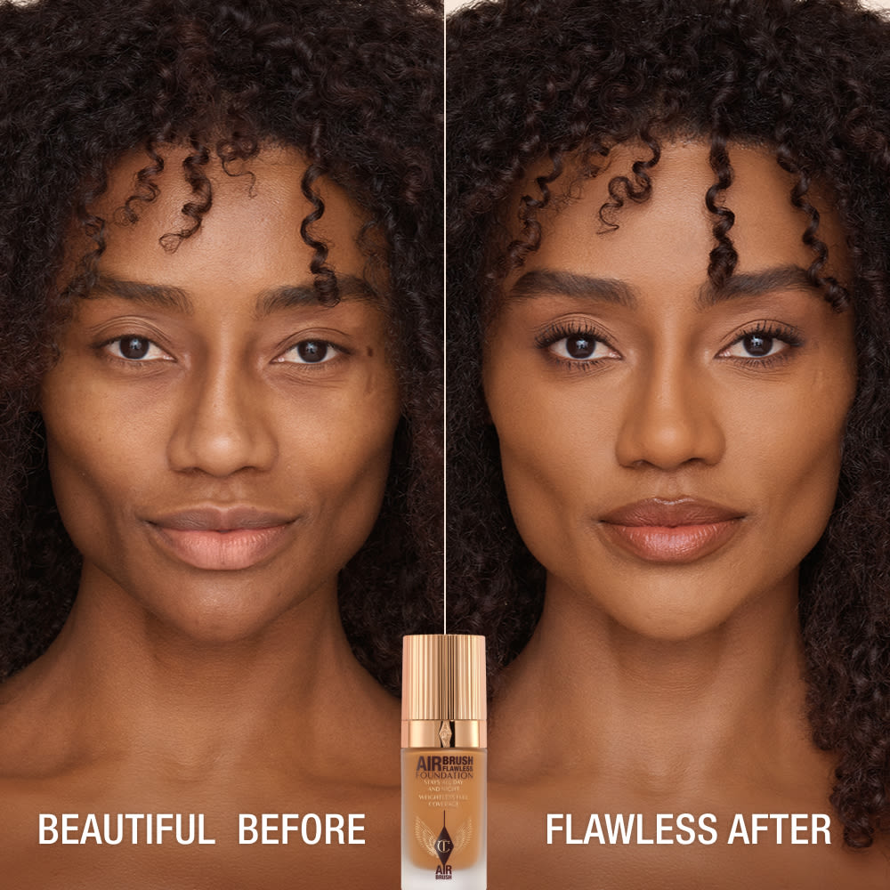 AIRBRUSH FLAWLESS FOUNDATION BEFORE AND AFTER 12 neutral