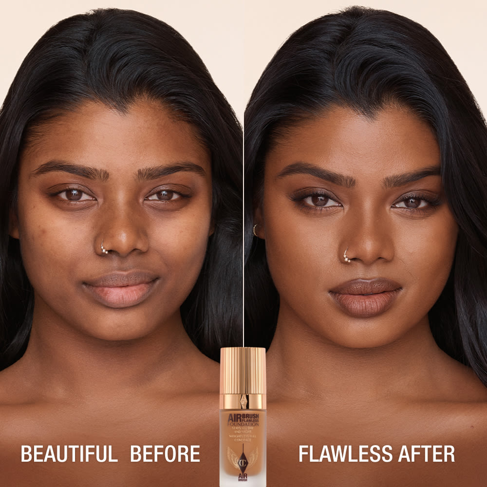 AIRBRUSH FLAWLESS FOUNDATION BEFORE AND AFTER 13 cool