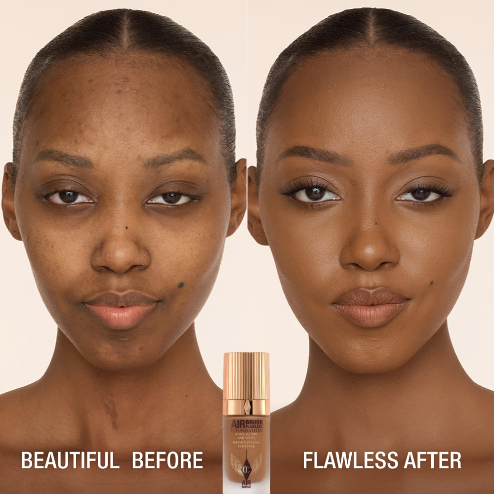 AIRBRUSH FLAWLESS FOUNDATION BEFORE AND AFTER 13 neutral