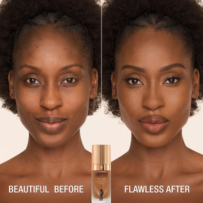AIRBRUSH FLAWLESS FOUNDATION BEFORE AND AFTER 13 warm