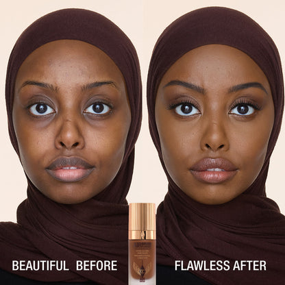 AIRBRUSH FLAWLESS FOUNDATION BEFORE AND AFTER 14 neutral