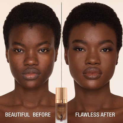 AIRBRUSH FLAWLESS FOUNDATION BEFORE AND AFTER 15 warm