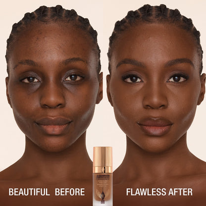 AIRBRUSH FLAWLESS FOUNDATION BEFORE AND AFTER 15 neuutral