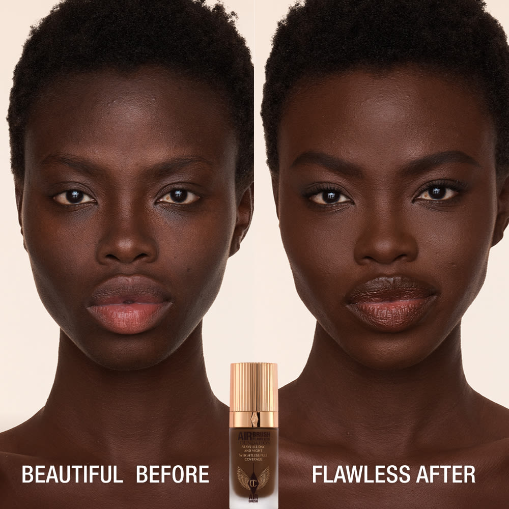 AIRBRUSH FLAWLESS FOUNDATION BEFORE AND AFTER 17 cool