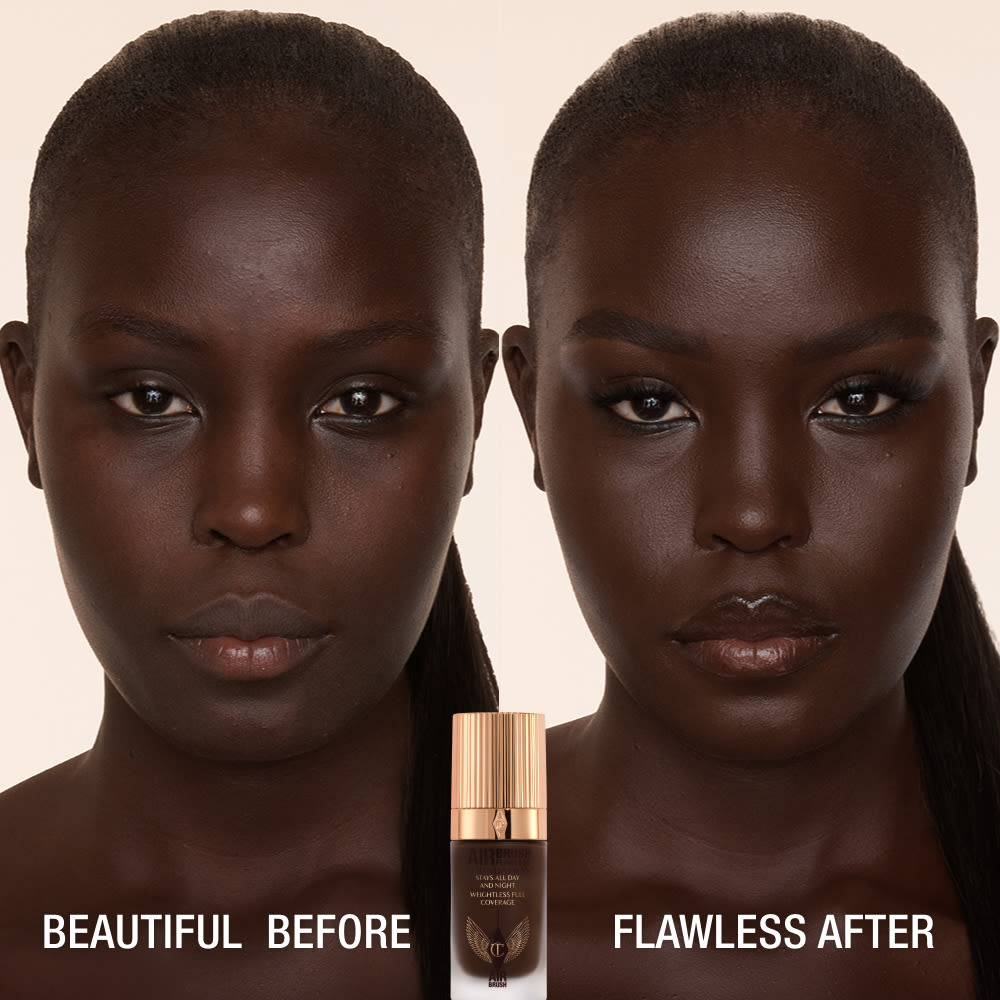 AIRBRUSH FLAWLESS FOUNDATION BEFORE AND AFTER 17 neutral