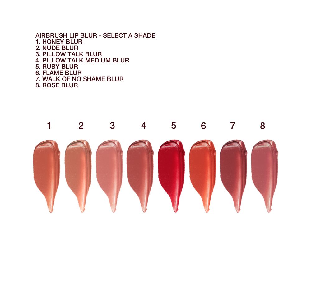 AIRBRUSH LIP BLUR GROUP SWATCHES