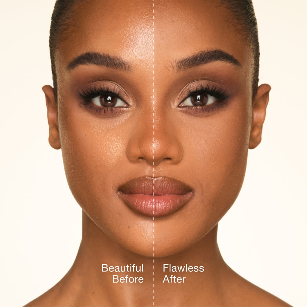 Loose Powder Peach Before and After