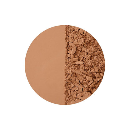 Swatch of a medium brown coloured powder bronzer.