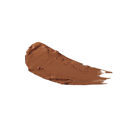 Swatch of a hydrating cream bronzer in a dark-brown shade.