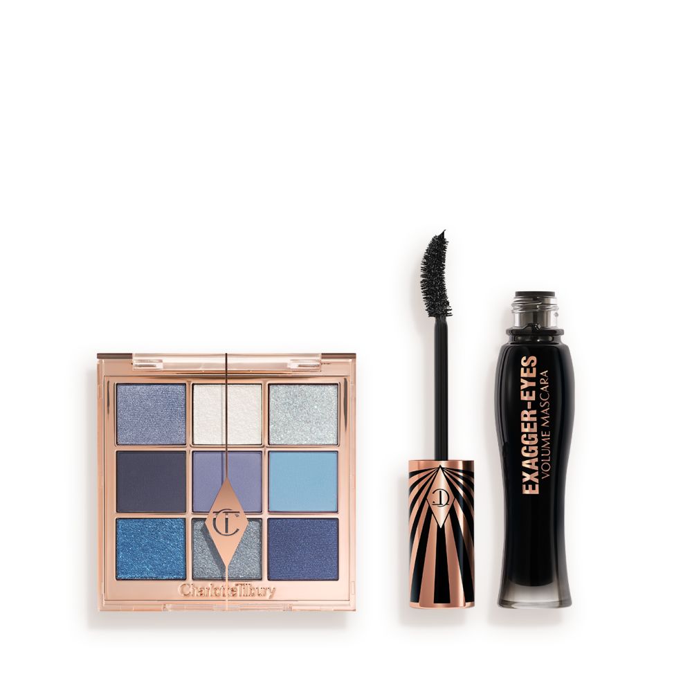 Charlotte's Beautifying Exagger-Eyes Duo: 9-Pan Eyeshadow Palette + Mascara Kit
