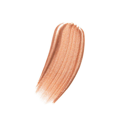 swatch of a pinky-peach liquid highlighter with very fine shimmer.