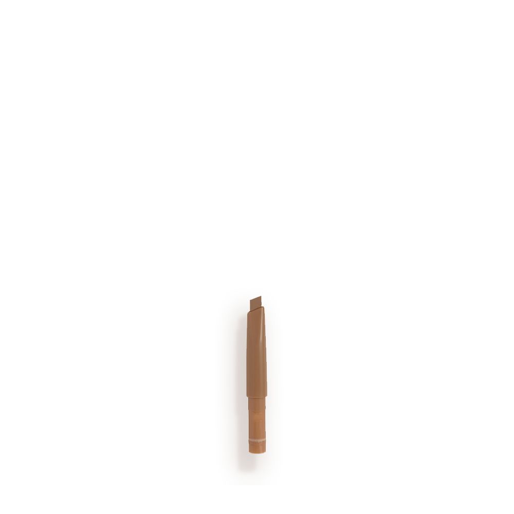 An open, soft-brown-coloured eyebrow tint refill.