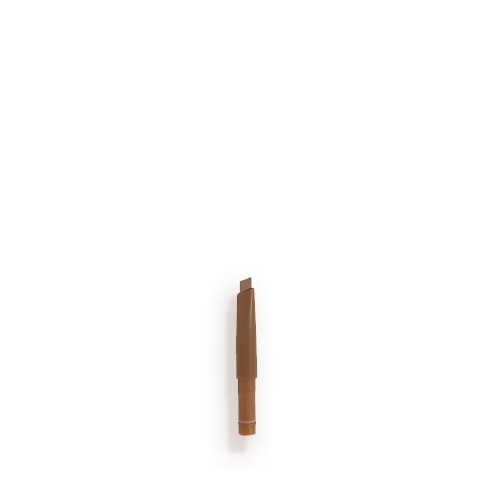 An open, natural-brown-coloured eyebrow tint refill.