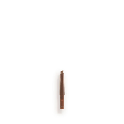 An open, `black-brown-coloured eyebrow tint refill.