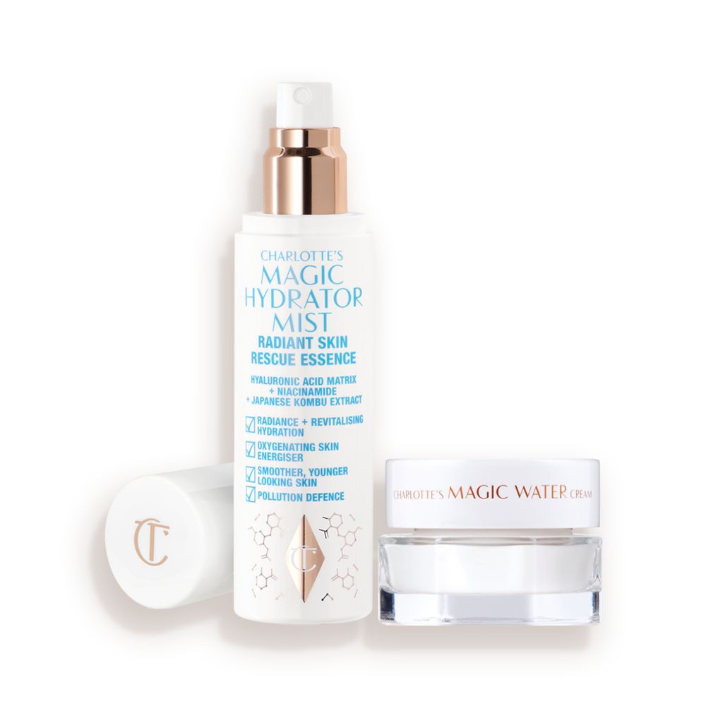 Magic Water Cream and Magic Hydrator Mist packaging