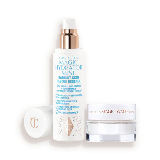 Magic Water Cream and Magic Hydrator Mist packaging