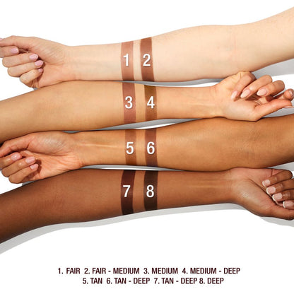 Arm swatch of all Hollywood Contour Wand Easy Liquid Contour shades